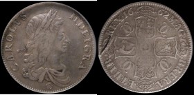 Crown 1662 Rose below bust, edge dated 1662, die axis inverted, ESC 17, Bull 344, Fine or better, in an LCGS holder and graded LCGS 35