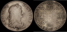 Crown 1662 Rose below, no date on edge, edge lettering widely spaced ESC 15, Bull 339 VG or better, weakly struck in the centre as often on this issue