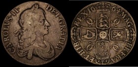 Crown 1664 XVI edge, ESC 28, Bull 360 VG, the reverse better, with old grey tone, an even and collectable example for the grade