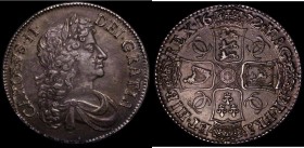 Crown 1672 VICESIMO QVARTO ESC 45, Bull 388 EF boldly struck and with touches of old golden tone, some light contact marks and small flecks of haymark...