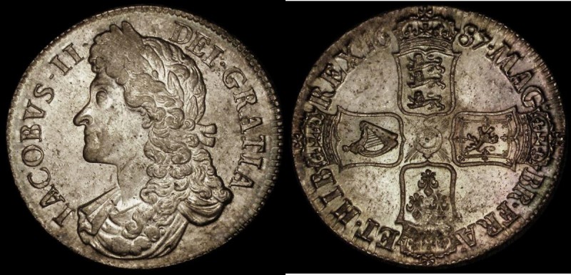 Crown 1687 TERTIO ESC 78, Bull 743, UNC and retaining much original mint lustre,...