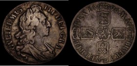 Crown 1696 OCTAVO ESC 89, Bull 995 About Fine/Fine, the obverse with a light golden tone, the reverse with old grey toning