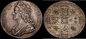 Crown 1734 SEPTIMO Roses and Plumes ESC 119, Bull 1662 NEF with traces of golden tone within the legends, an attractive example with considerable eye ...