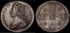 Crown 1739 Roses ESC 122, Bull 1665 NEF nicely toned with a small adjustment mark on the obverse