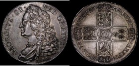 Crown 1746 LIMA ESC 125 UNC or very near so and deeply tone, the edge with a small impression between REGNI and DECIMO, a tiny spot below DEI and belo...