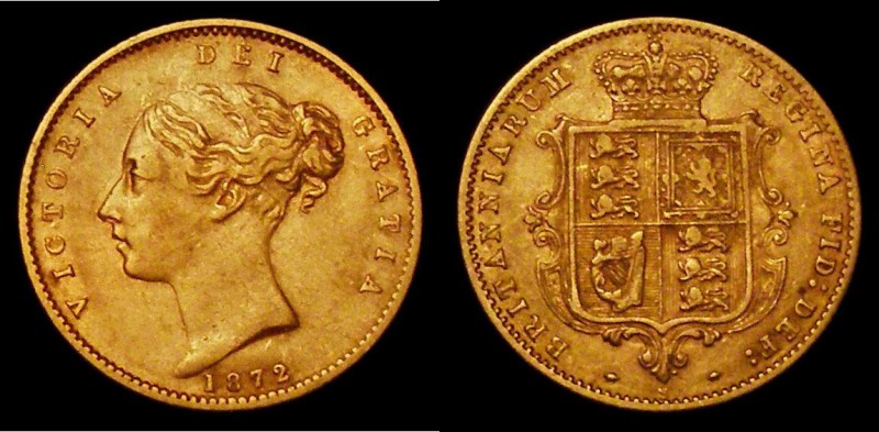 Half Sovereign 1872S Marsh 461 About VF