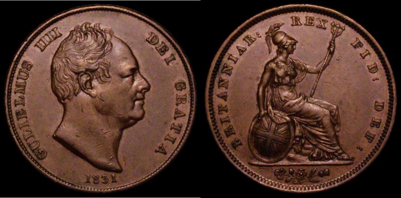 Penny 1831 Peck 1455 NEF/GVF with some contact marks and a small spot by the NN ...