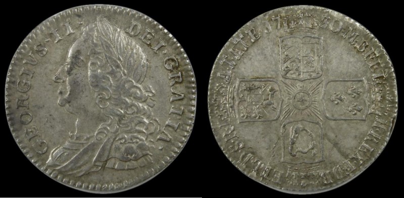 Sixpence 1750 ESC 1620, Bull 1760, approaching UNC, attractively toned, in an LC...