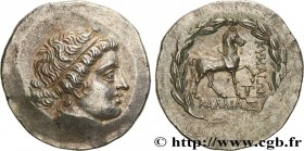 AIOLIS - CYME
Type : Tétradrachme stéphanophore 
Date : c. 160 AC. 
Mint name / Town : Éolide, Cymé, monétaire Kallias 
Metal : silver 
Diameter : 30,...