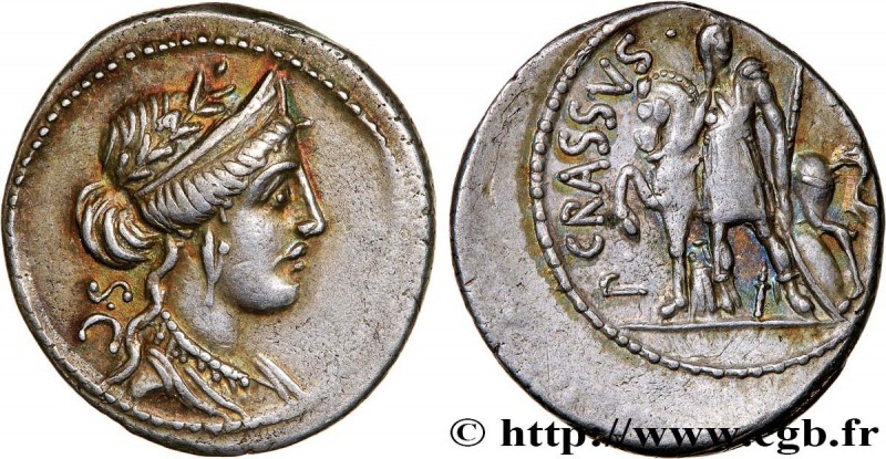 LICINIA
Type : Denier 
Date : 55 AC. 
Mint name / Town : Rome 
Metal : silver 
M...