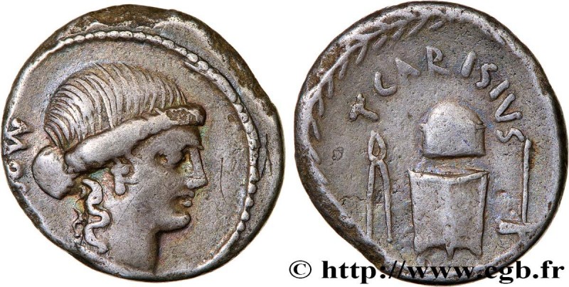 CARISIA
Type : Denier 
Date : 46 AC. 
Mint name / Town : Rome 
Metal : silver 
M...