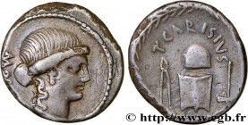 CARISIA
Type : Denier 
Date : 46 AC. 
Mint name / Town : Rome 
Metal : silver 
Millesimal fineness : 950  ‰
Diameter : 18,5  mm
Orientation dies : 3  ...