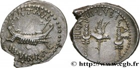 MARCUS ANTONIUS
Type : Denier 
Date : 32-31 AC. 
Mint name / Town : Grèce, Patras 
Metal : silver 
Millesimal fineness : 750  ‰
Diameter : 19  mm
Orie...