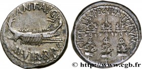 MARCUS ANTONIUS
Type : Denier 
Date : 32-31 AC. 
Mint name / Town : Patras 
Metal : silver 
Millesimal fineness : 750  ‰
Diameter : 17,5  mm
Orientati...