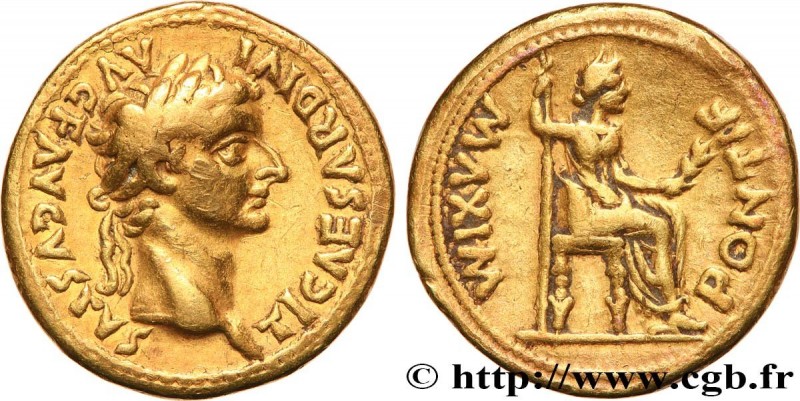 TIBERIUS
Type : Aureus 
Date : c. 22-27 
Mint name / Town : Lyon 
Metal : gold 
...