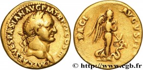VESPASIAN
Type : Aureus 
Date : 71 
Mint name / Town : Lyon 
Metal : gold 
Millesimal fineness : 1000  ‰
Diameter : 19  mm
Orientation dies : 7  h.
We...
