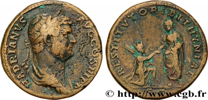 HADRIAN
Type : Sesterce 
Date : 136 
Mint name / Town : Rome 
Metal : copper 
Di...