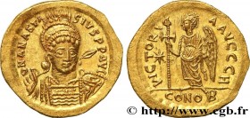 ANASTASIUS
Type : Solidus 
Date : 492-507 
Mint name / Town : Constantinople 
Metal : gold 
Millesimal fineness : 1000  ‰
Diameter : 20,5  mm
Orientat...