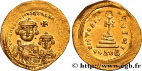 HERACLIUS and HERACLIUS CONSTANTINE
Type : Solidus 
Date : 613-616 
Mint name / Town : Constantinople 
Metal : gold 
Millesimal fineness : 1.000  ‰
Di...
