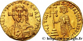 JUSTINIAN II
Type : Solidus 
Date : 692-695 
Mint name / Town : Constantinople 
Metal : gold 
Millesimal fineness : 1000  ‰
Diameter : 19  mm
Orientat...