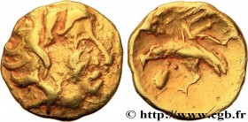 GALLIA - CARNUTES (Beauce area)
Type : Huitième de statère d’or à l’aigle, à la mèche tombant sur le front 
Date : Ier siècle avant J.-C. 
Mint name /...