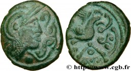 GALLIA BELGICA - BELLOVACI (Area of Beauvais)
Type : Bronze au coq, “type de Lewarde” DT.518 
Date : c. 50-25 AC. 
Mint name / Town : Beauvais (60) 
M...