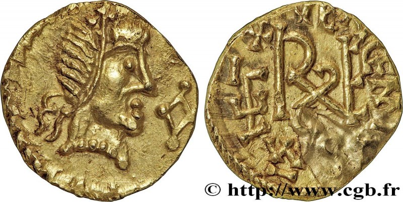 RODEZ (RUTENIS CIVITAS) - Aveyron
Type : Triens, VENDIMIVS monétaire 
Date : 600...