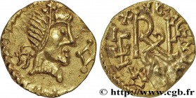 RODEZ (RUTENIS CIVITAS) - Aveyron
Type : Triens, VENDIMIVS monétaire 
Date : 600-675 
Mint name / Town : Rodez (12) 
Metal : gold 
Diameter : 12  mm
O...
