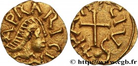 UNSPECIFIED MINT
Type : Triens, PATRICIVS monétaire 
Date : (VIIe siècle) 
Mint name / Town : Evrecy (14) ou Aprey (52) 
Metal : gold 
Diameter : 11,5...