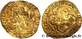 PHILIP VI OF VALOIS
Type : Écu d'or à la chaise 
Date : 01/01/1337 
Date : n.d. 
Metal : gold 
Millesimal fineness : 875  ‰
Diameter : 29,5  mm
Orient...