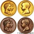PREMIER EMPIRE / FIRST FRENCH EMPIRE
Type : Naissance du Roi de Rome, lot de 2 exemplaires en or et cuivre 
Date : 1811 
Mint name / Town : Paris 
Met...