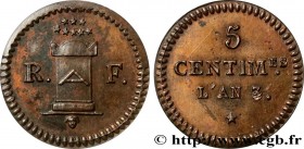 THE CONVENTION
Type : Essai de 5 centimes à l’autel de la Liberté 
Date : An 3 (1794-1795) 
Quantity minted : --- 
Metal : bronze 
Diameter : 17,5  mm...