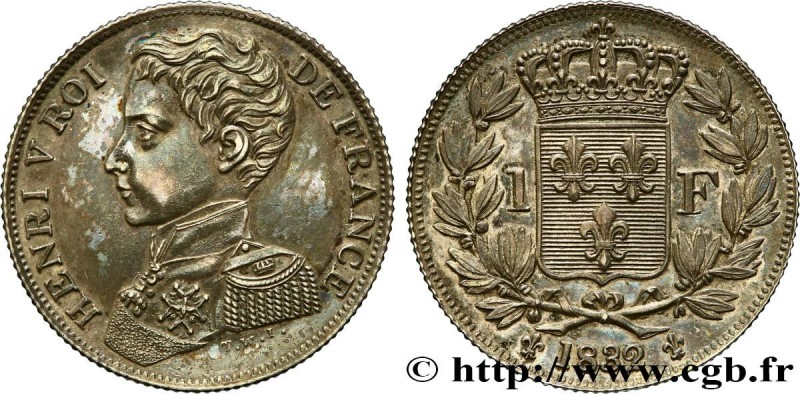 HENRY V COUNT OF CHAMBORD
Type : 1 franc en argent 
Date : 1832 
Quantity minted...