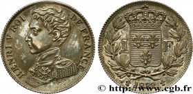 HENRY V COUNT OF CHAMBORD
Type : 1 franc en argent 
Date : 1832 
Quantity minted : --- 
Metal : silver 
Diameter : 23  mm
Orientation dies : 6  h.
Wei...
