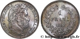 LOUIS-PHILIPPE I
Type : 1 franc Louis-Philippe, couronne de chêne 
Date : 1840 
Mint name / Town : Bordeaux 
Quantity minted : 47754 
Metal : silver 
...