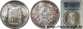 II REPUBLIC
Type : 5 francs Hercule, IIe République 
Date : 1848 
Mint name / Town : Paris 
Quantity minted : 16.843.783 
Metal : silver 
Millesimal f...