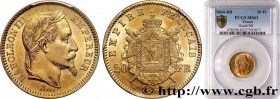 SECOND EMPIRE
Type : 20 francs or Napoléon III, tête laurée 
Date : 1864 
Mint name / Town : Strasbourg 
Quantity minted : --- 
Metal : gold 
Millesim...