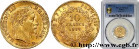 SECOND EMPIRE
Type : 10 francs or Napoléon III, tête laurée 
Date : 1868 
Mint name / Town : Paris 
Quantity minted : 3324729 
Metal : gold 
Millesima...
