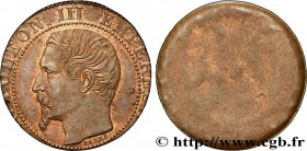 SECOND EMPIRE
Type : Cinq centimes Napoléon III, tête nue, Uniface, Fautée erreur de flan 
Date : n.d. 
Mint name / Town : s.l. 
Quantity minted : ---...