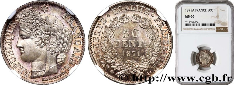 III REPUBLIC
Type : 50 centimes Cérès, IIIe République 
Date : 1871 
Mint name /...