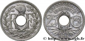 III REPUBLIC
Type : Essai-piéfort de 25 centimes Lindauer en nickel 
Date : 1914 
Mint name / Town : Paris 
Quantity minted : 300 
Metal : nickel 
Dia...