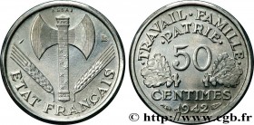 FRENCH STATE
Type : Essai-piéfort aluminium de 50 centimes Francisque, frappe médaille 
Date : 1942 
Mint name / Town : Paris 
Quantity minted : --- 
...