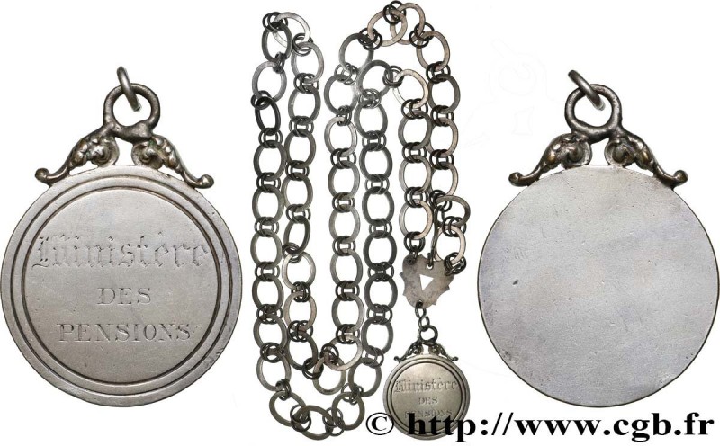 III REPUBLIC
Type : Médaille d’Huissier, Ministère des pensions 
Date : n.d. 
Me...