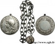 III REPUBLIC
Type : Médaille d’Huissier, indéterminé 
Date : n.d. 
Metal : silver plated copper 
Diameter : 54,5  mm
Weight : 206,4  g.
Edge : lisse 
...