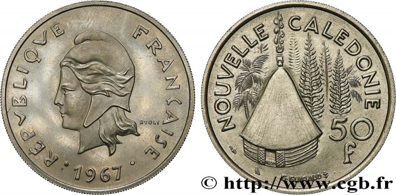 NEW CALEDONIA
Type : Pré-série sans le mot ESSAI de 50 francs, revers Georges Gu...