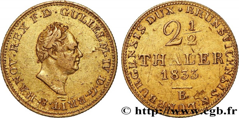 GERMANY - BRUNSWICK CALENBERG HANOVER (DUCHY OF) - WILLIAM IV
Type : 2 1/2 Thale...