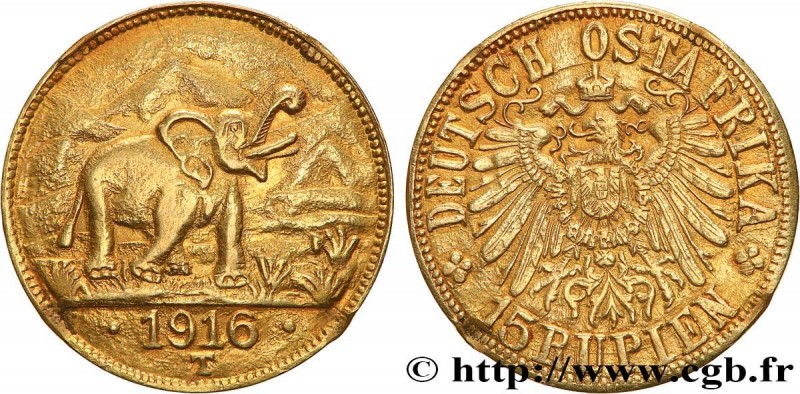 GERMAN EAST AFRICA - WILLIAM II
Type : 15 Roupie 
Date : 1916 
Mint name / Town ...