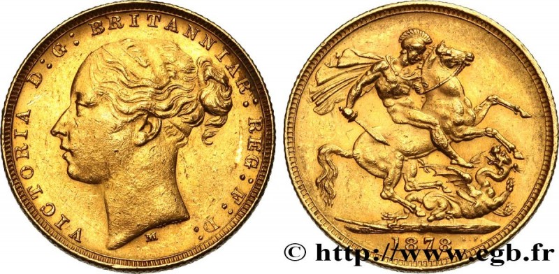 AUSTRALIA - VICTORIA
Type : Souverain 
Date : 1878 
Mint name / Town : Melbourne...