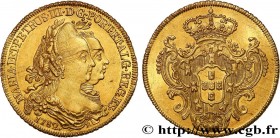 BRAZIL - MARIA I and PETER III
Type : Peça ou 6400 Reis 
Date : 1782 
Mint name / Town : Rio de Janeiro 
Quantity minted : - 
Metal : gold 
Millesimal...