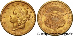UNITED STATES OF AMERICA
Type : 20 Dollars "Liberty" 
Date : 1863 
Mint name / Town : San Francisco 
Quantity minted : 966570 
Metal : gold 
Millesima...